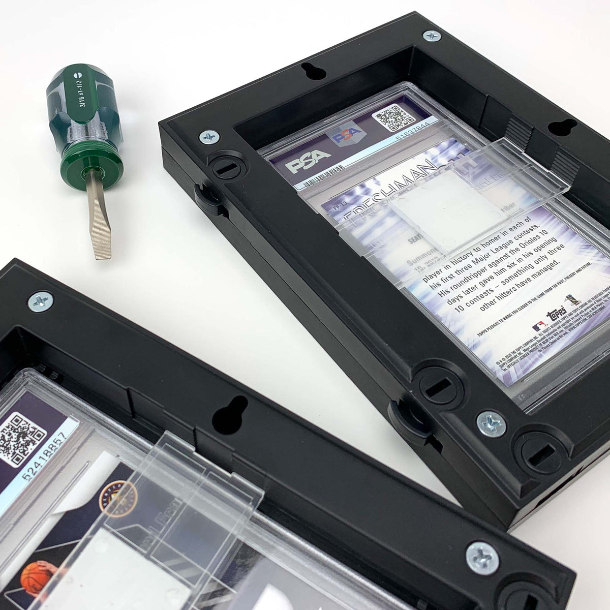 BCW Interlocking Graded Card Frames - Black – rear view