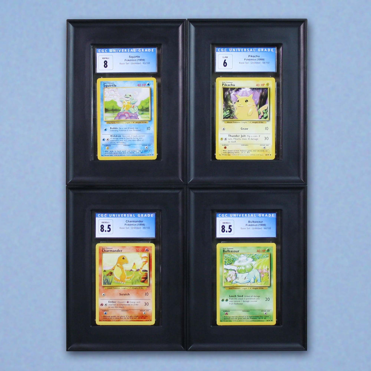BCW Interlocking Graded Card Frames - Black – front product view