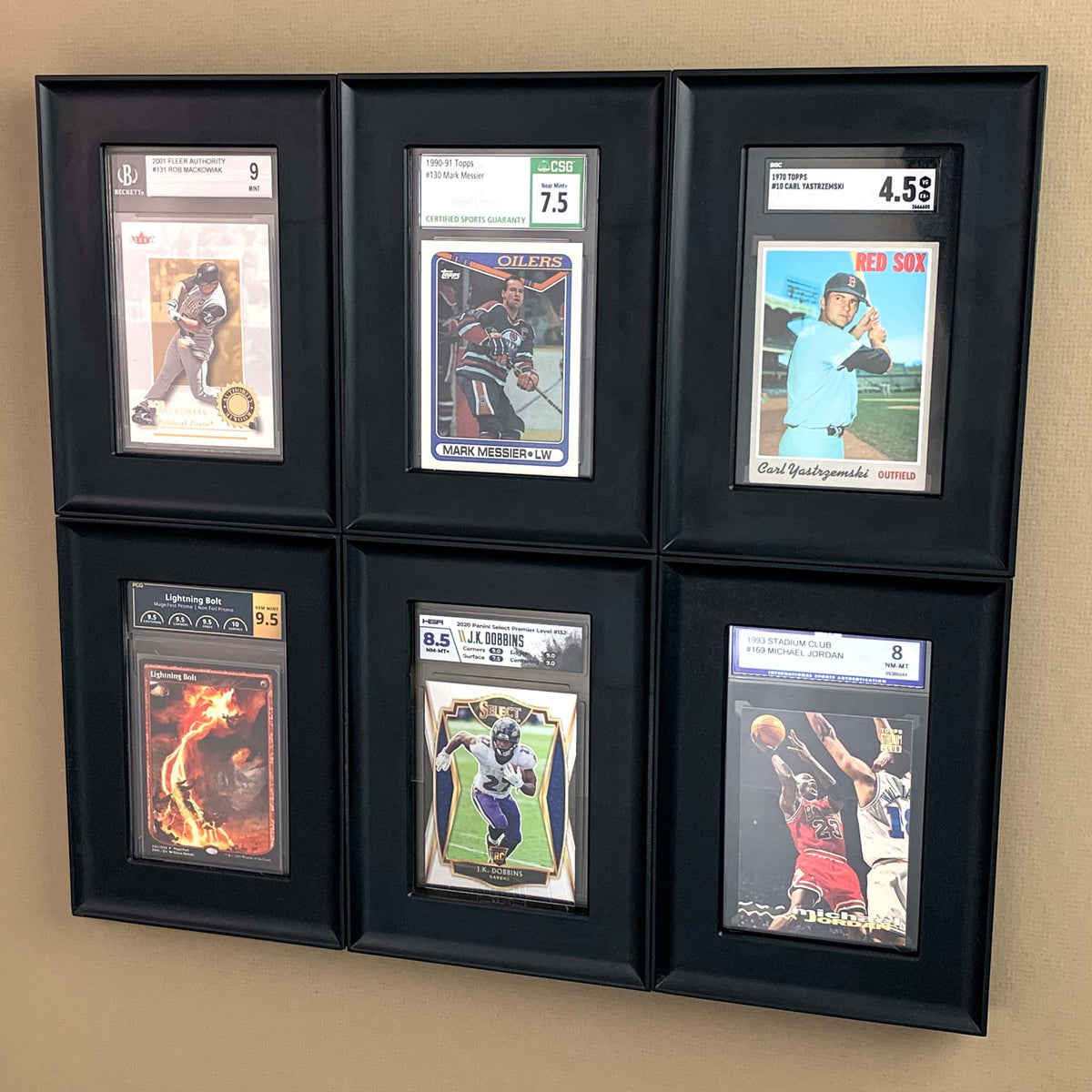 BCW Interlocking Graded Card Frames - Black – front product view