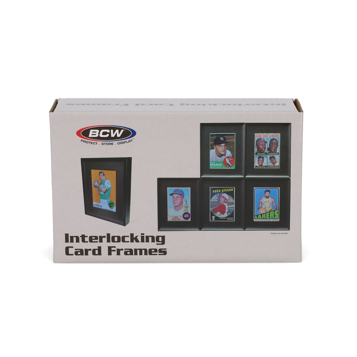 BCW Interlocking Card Frames - Black – front product view