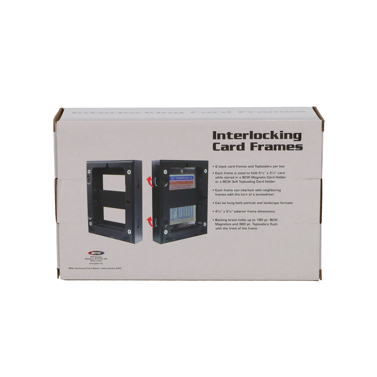 BCW Interlocking Card Frames - Black – rear view