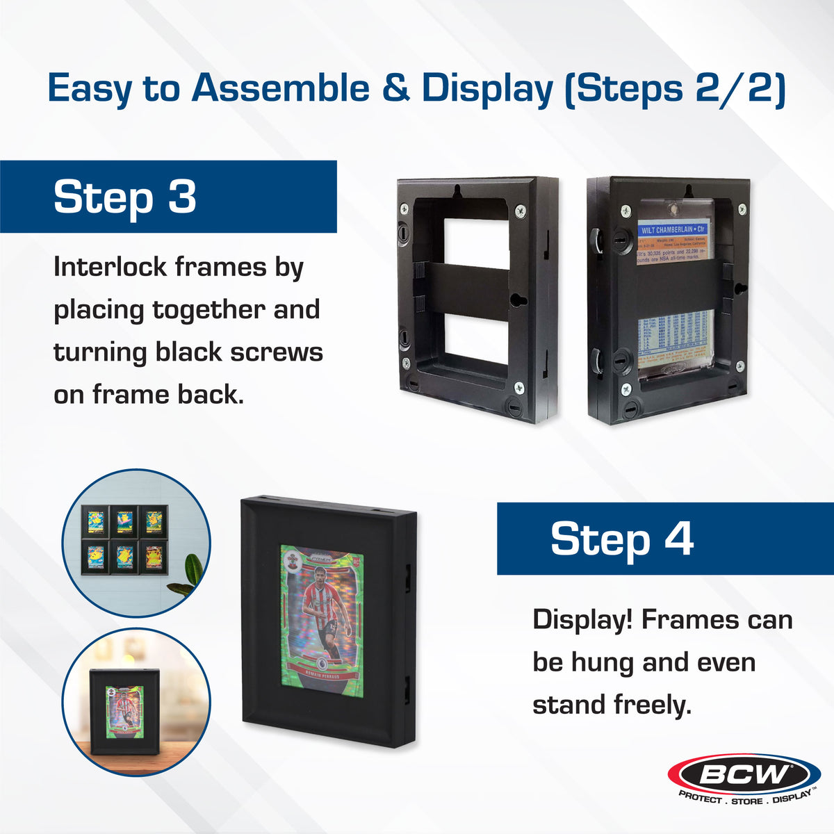 BCW Interlocking Card Frames - Black – dimensions and specifications