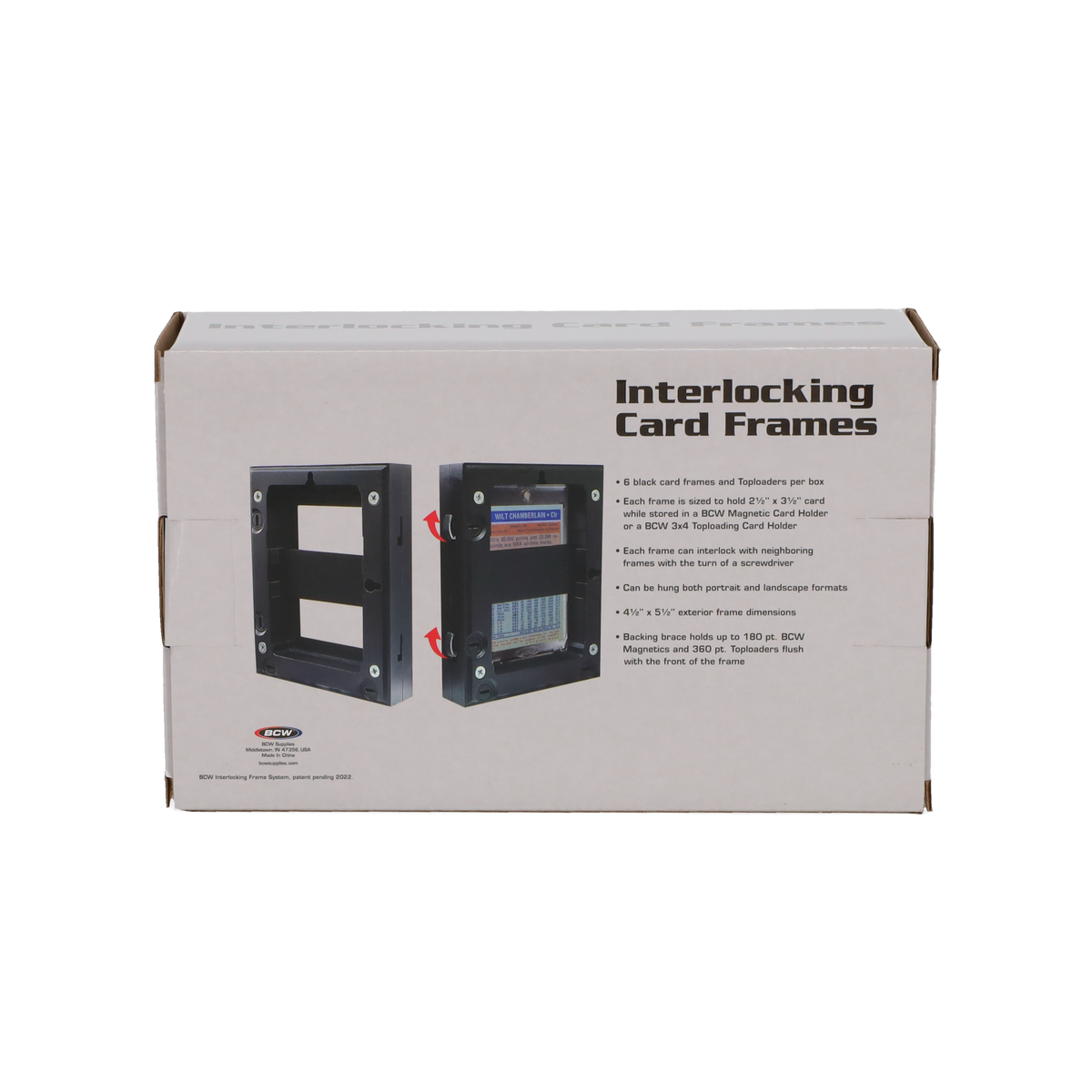 BCW Interlocking Card Frames - Black – rear view