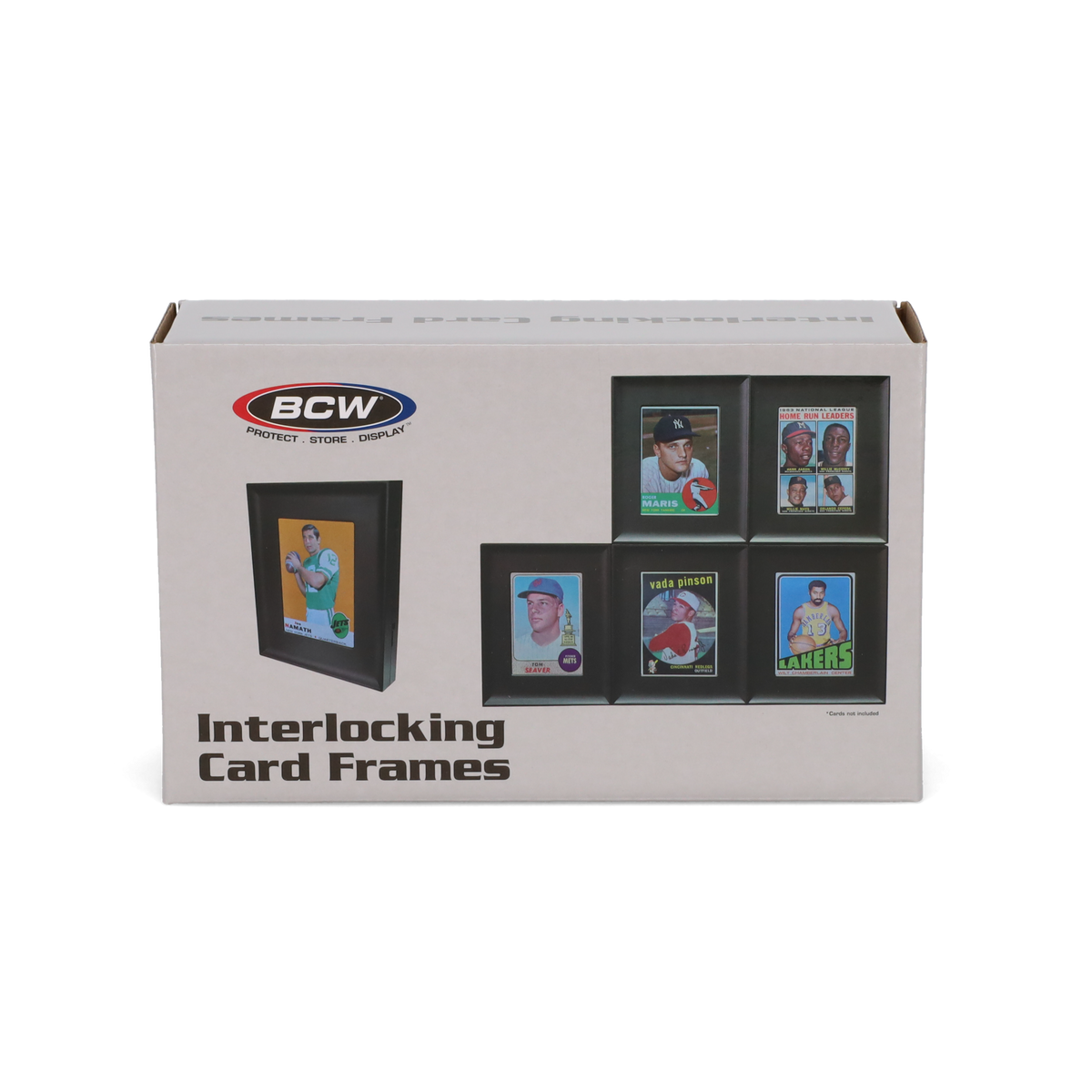 BCW Interlocking Card Frames - Black – front product view