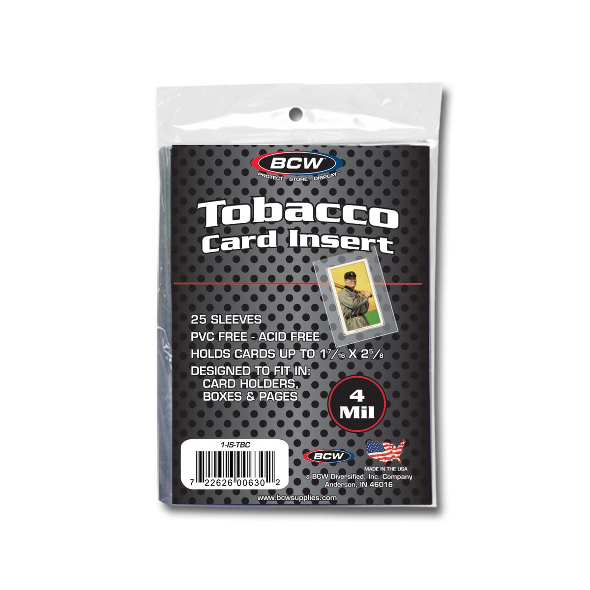 BCW Laserweld Tobacco Card Insert Sleeves – front product view