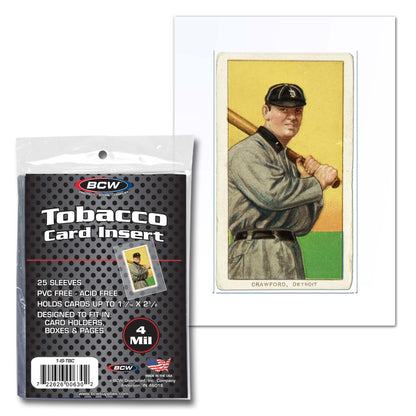 BCW Laserweld Tobacco Card Insert Sleeves – front product view
