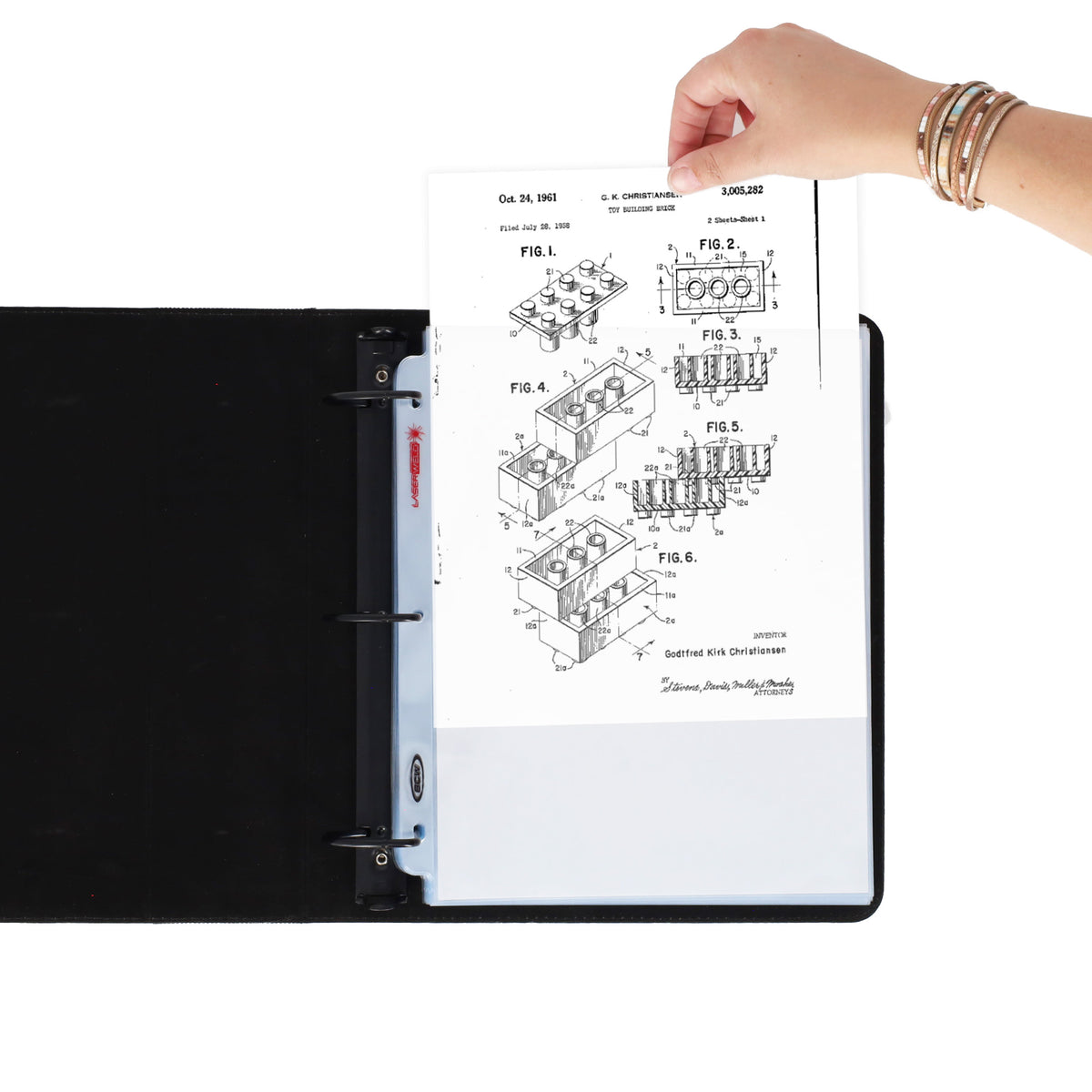 BCW Laserweld 1-Pocket Document Page (100 Count. Box) – in-use view