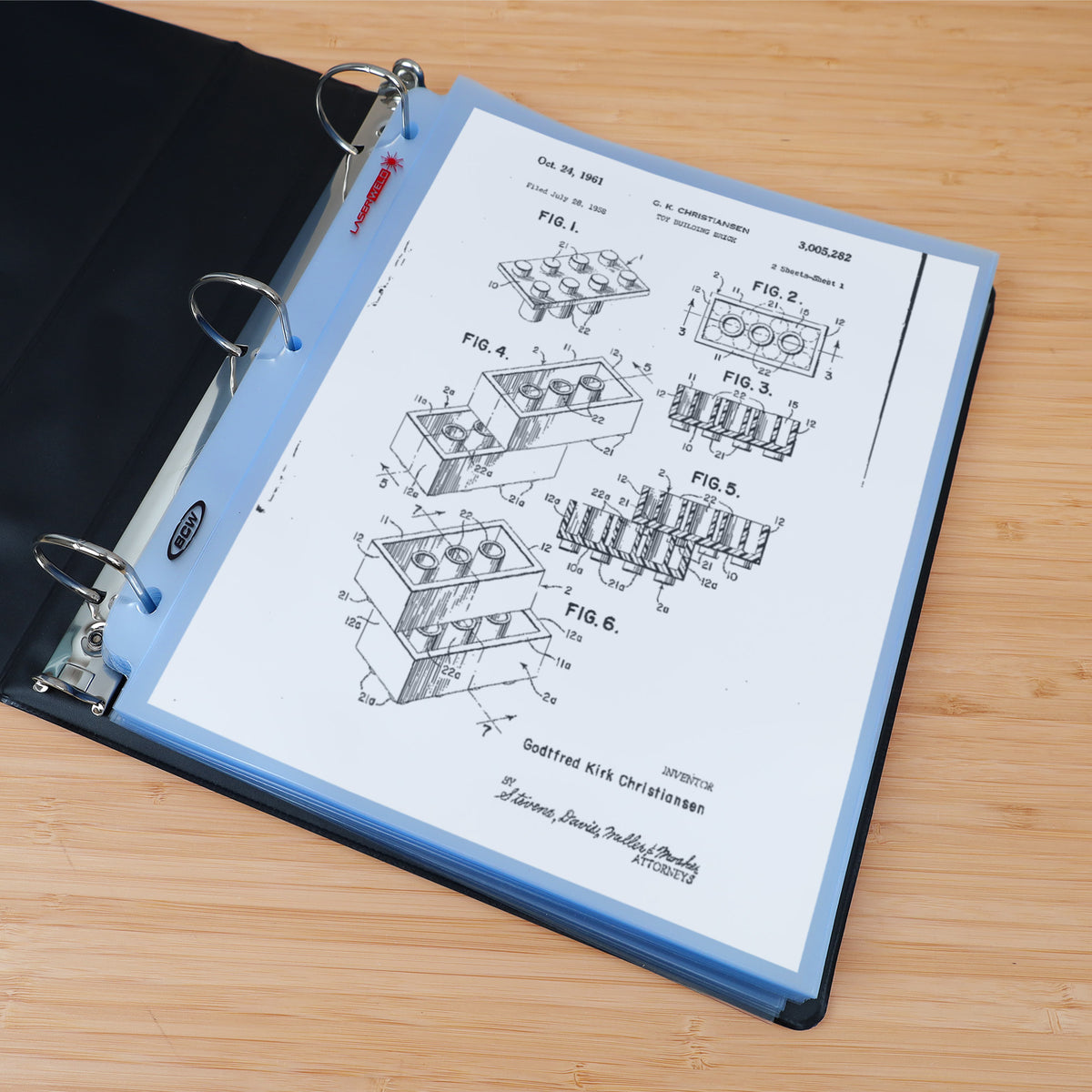 BCW Laserweld 1-Pocket Document Page (100 Count. Box) – in-use view