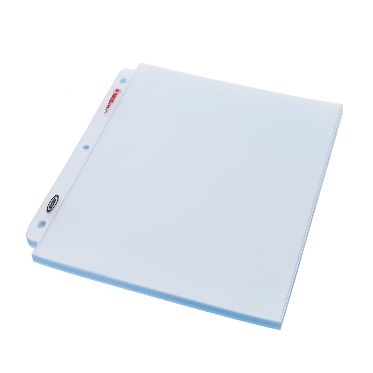 BCW Laserweld 1-Pocket Document Page (50 Count. Pack) – angled view