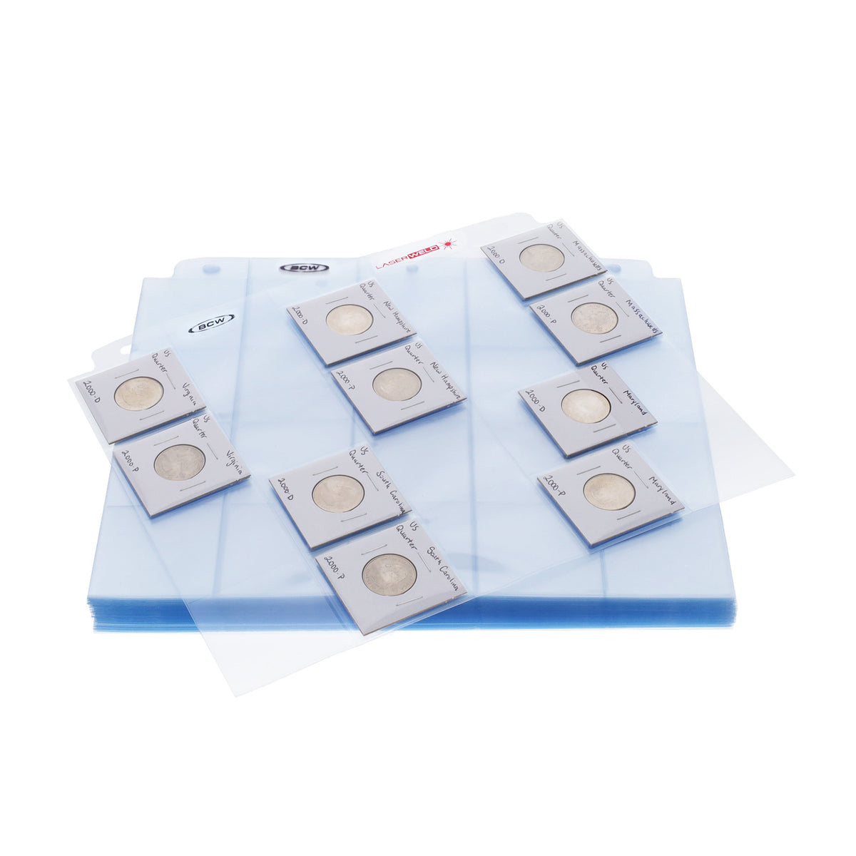 BCW Laserweld 20-Pocket Page (100 Count. Box) – front product view