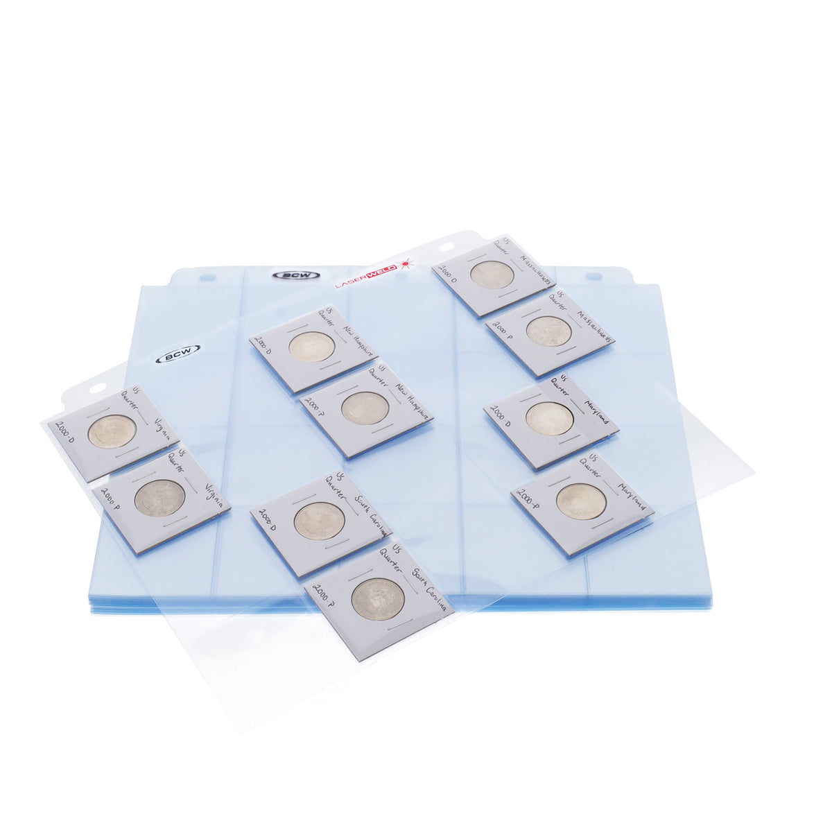 BCW Laserweld 20-Pocket Page (50 Count. Pack) – front product view