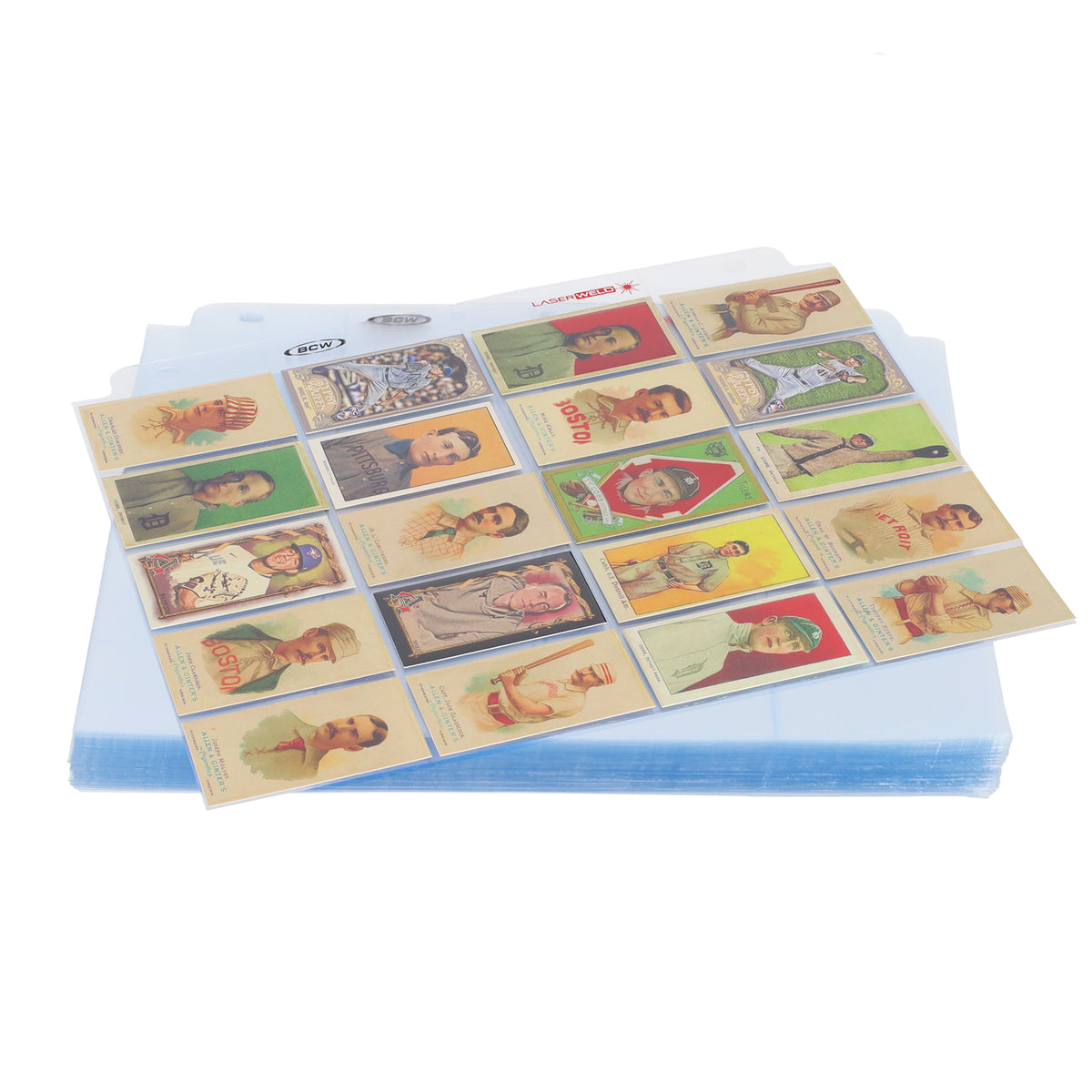 BCW Laserweld 20-Pocket Tobacco Page (100 Count. Box) – front product view
