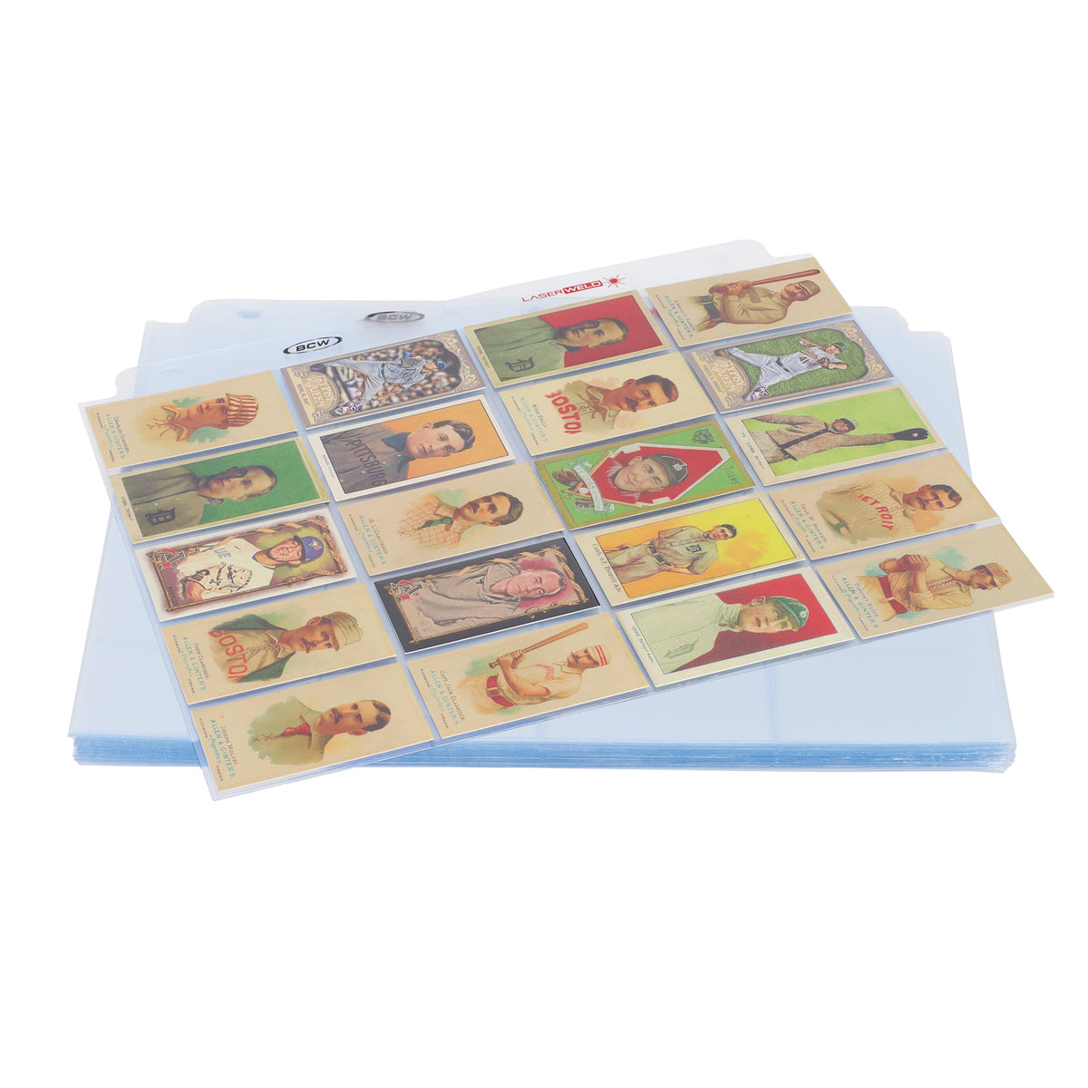 BCW Laserweld 20-Pocket Tobacco Page (50 Count. Pack) – front product view
