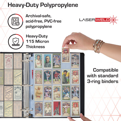 BCW Laserweld 20-Pocket Tobacco Page (50 Count. Pack) – dimensions and specifications