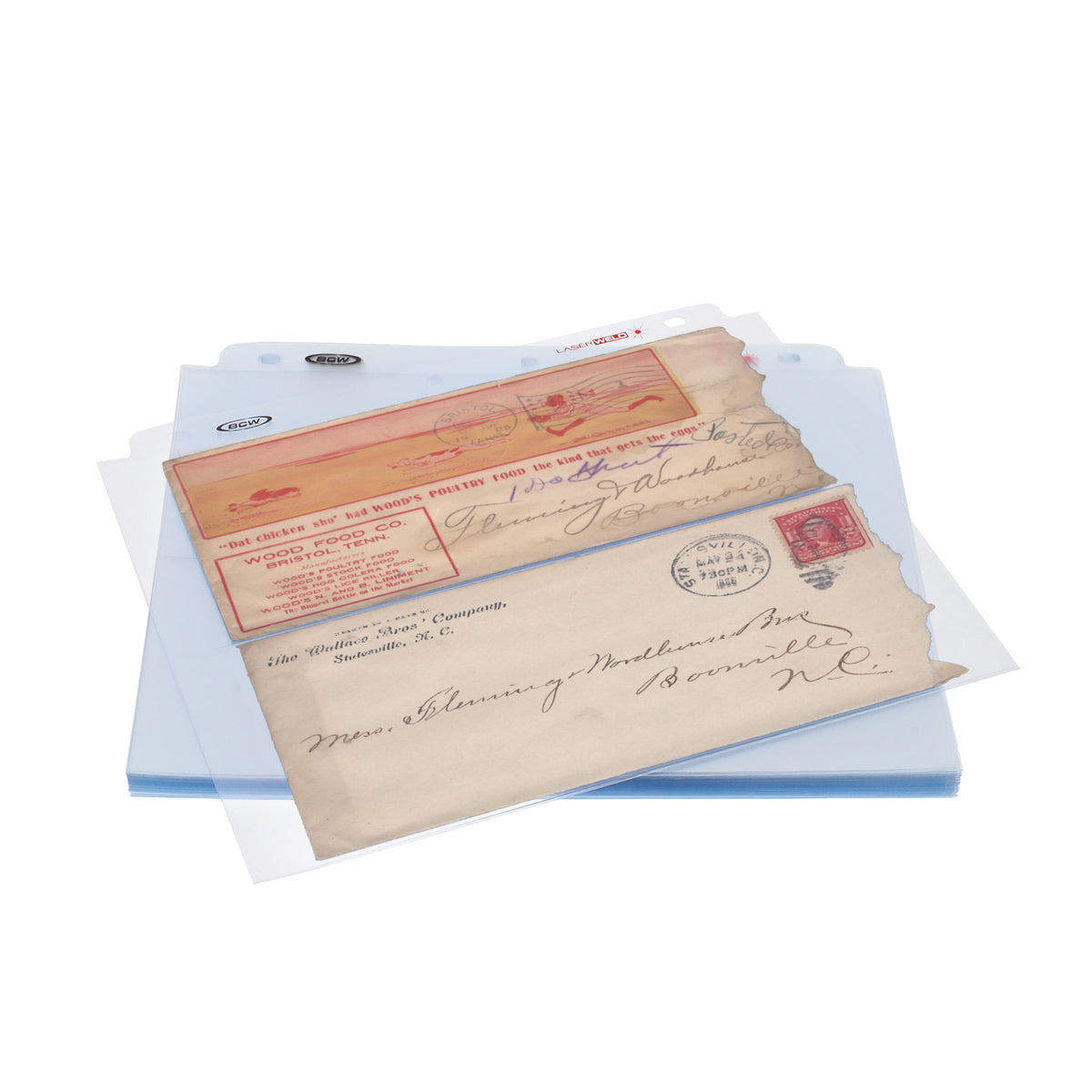 BCW Laserweld 2-Pocket Envelope Page (50 Count. Pack) – front product view