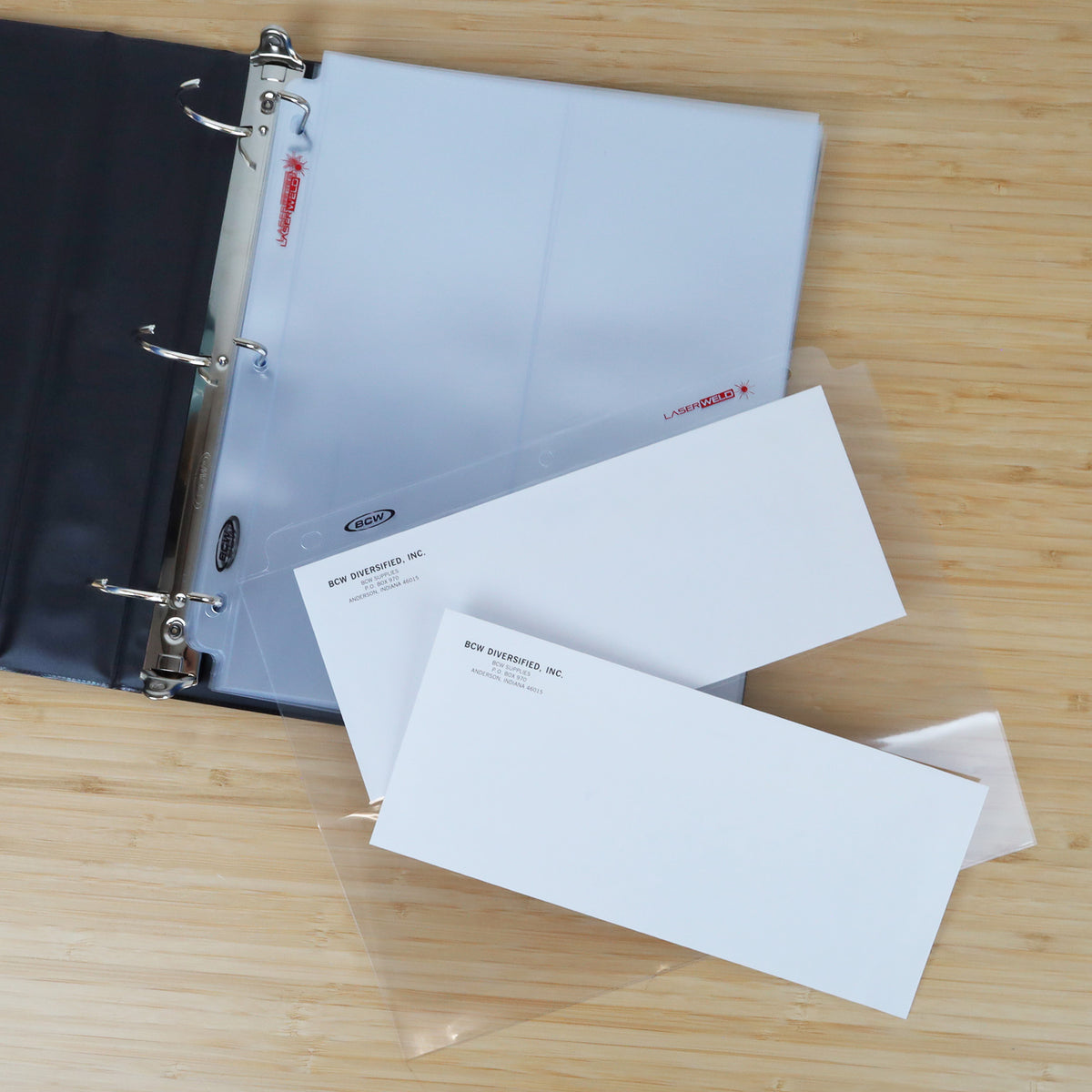 BCW Laserweld 2-Pocket Envelope Page (100 Count. Box) – front product view