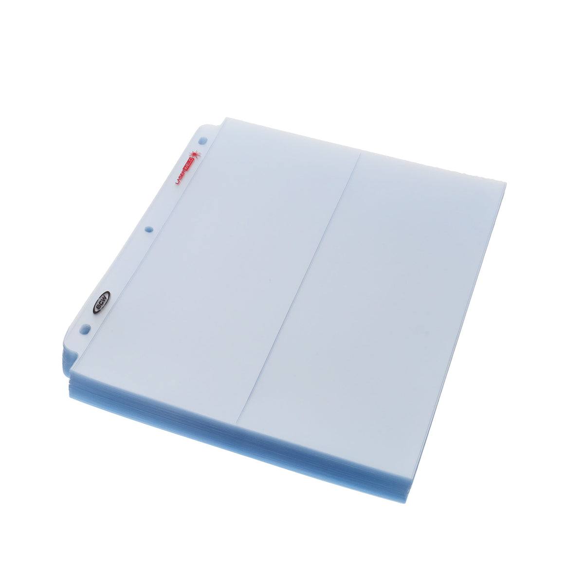BCW Laserweld 2-Pocket Envelope Page (100 Count. Box) – angled view