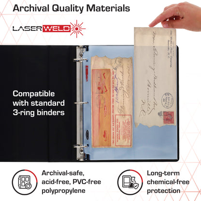 BCW Laserweld 2-Pocket Envelope Page (50 Count. Pack) – dimensions and specifications