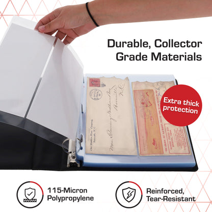 BCW Laserweld 2-Pocket Envelope Page (100 Count. Box) – dimensions and specifications