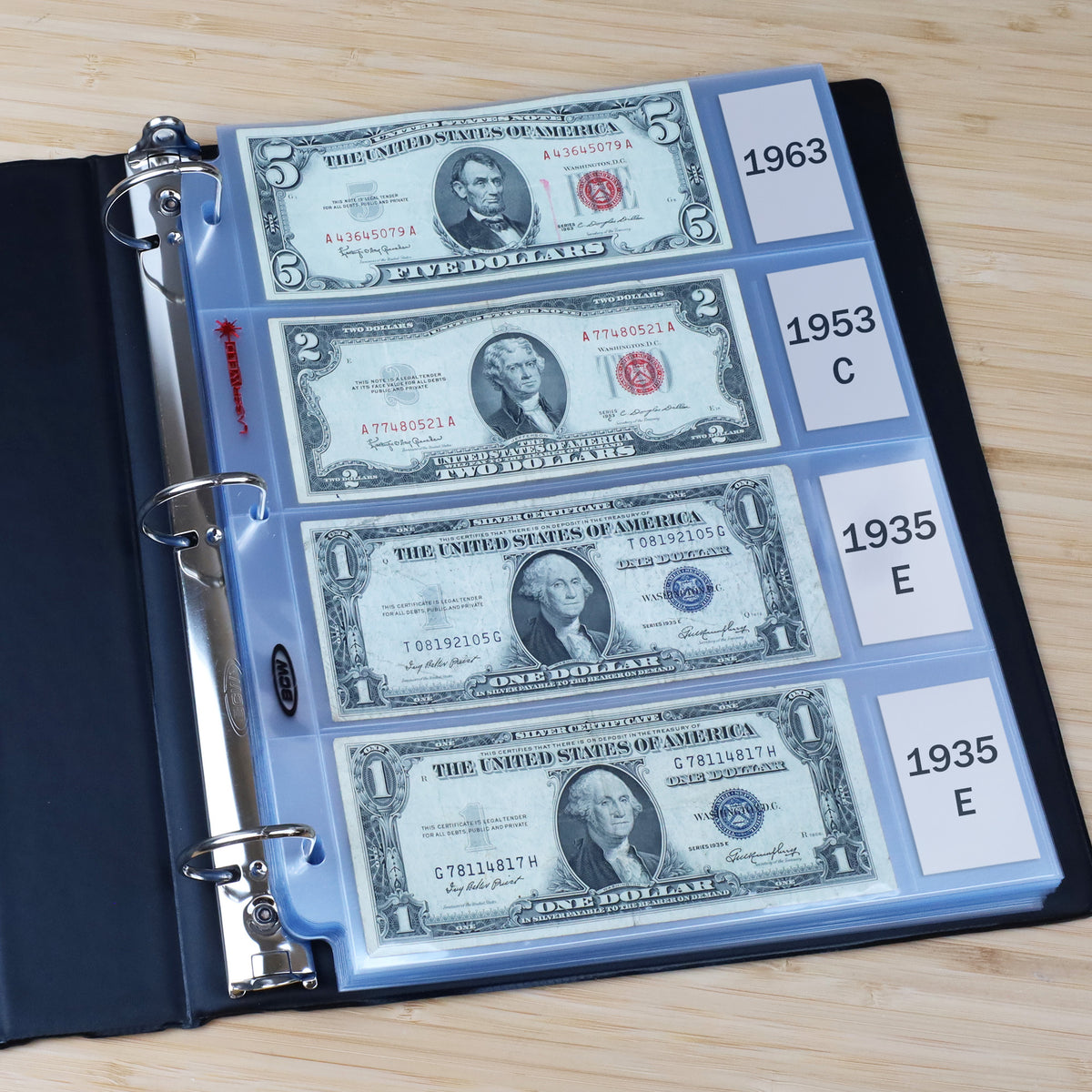 BCW Laserweld 4-Pocket Currency Page (50 Count. Pack) – front product view