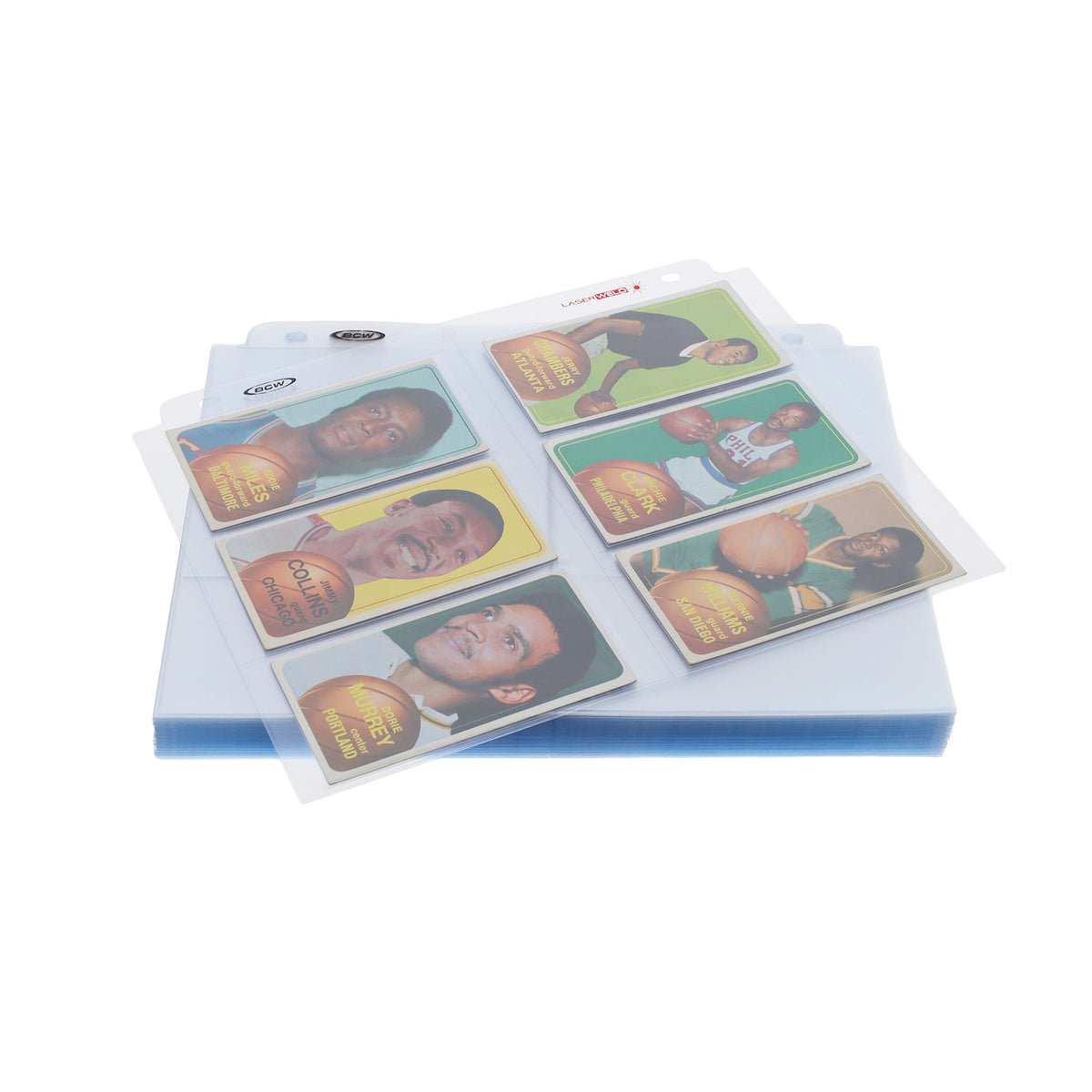 BCW Laserweld 6-Pocket Page (100 Count. Box) – front product view