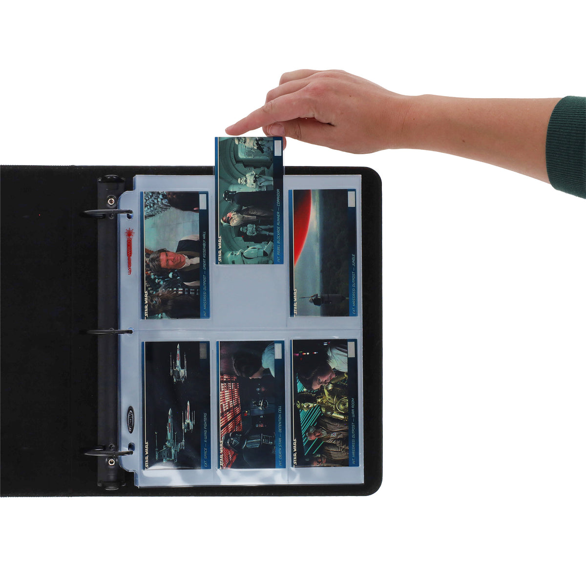 BCW Laserweld 6-Pocket Page (100 Count. Box) – in-use view