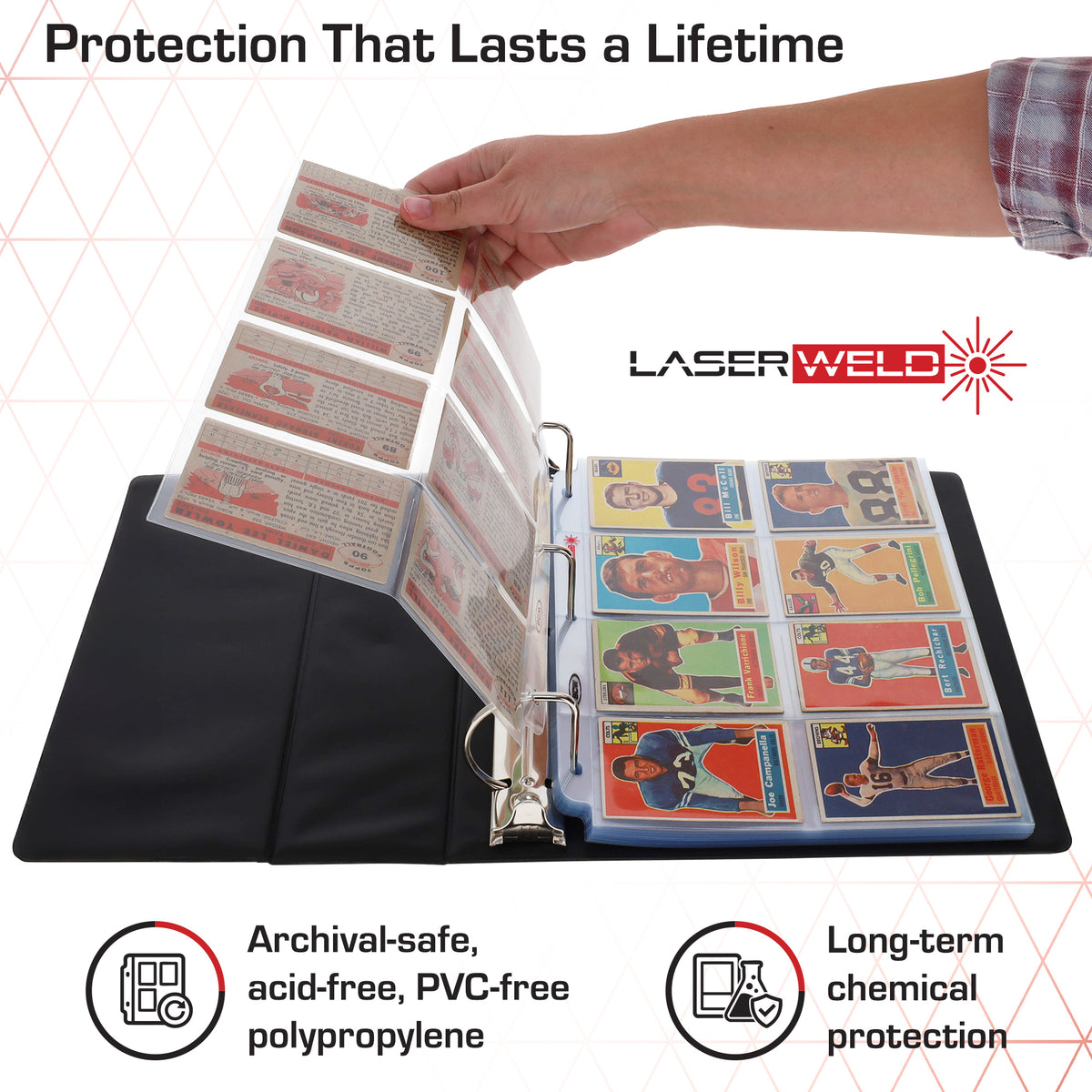 BCW Laserweld 8-Pocket Page (50 Count. Pack) – dimensions and specifications