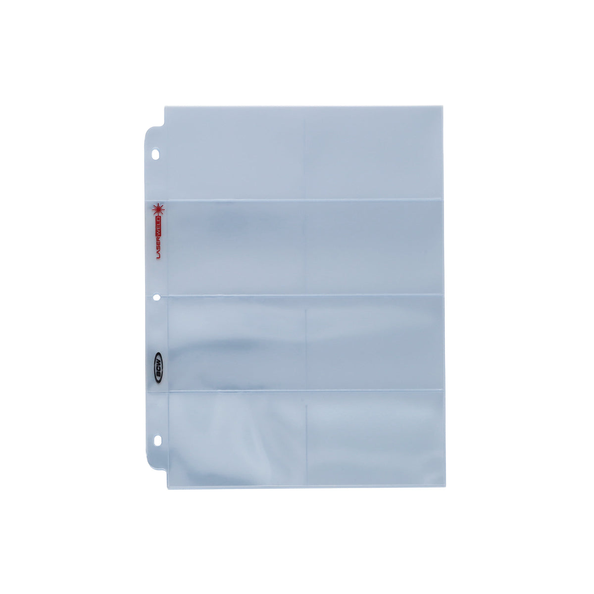 BCW Laserweld 8-Pocket Page (100 Count. Box) – front product view