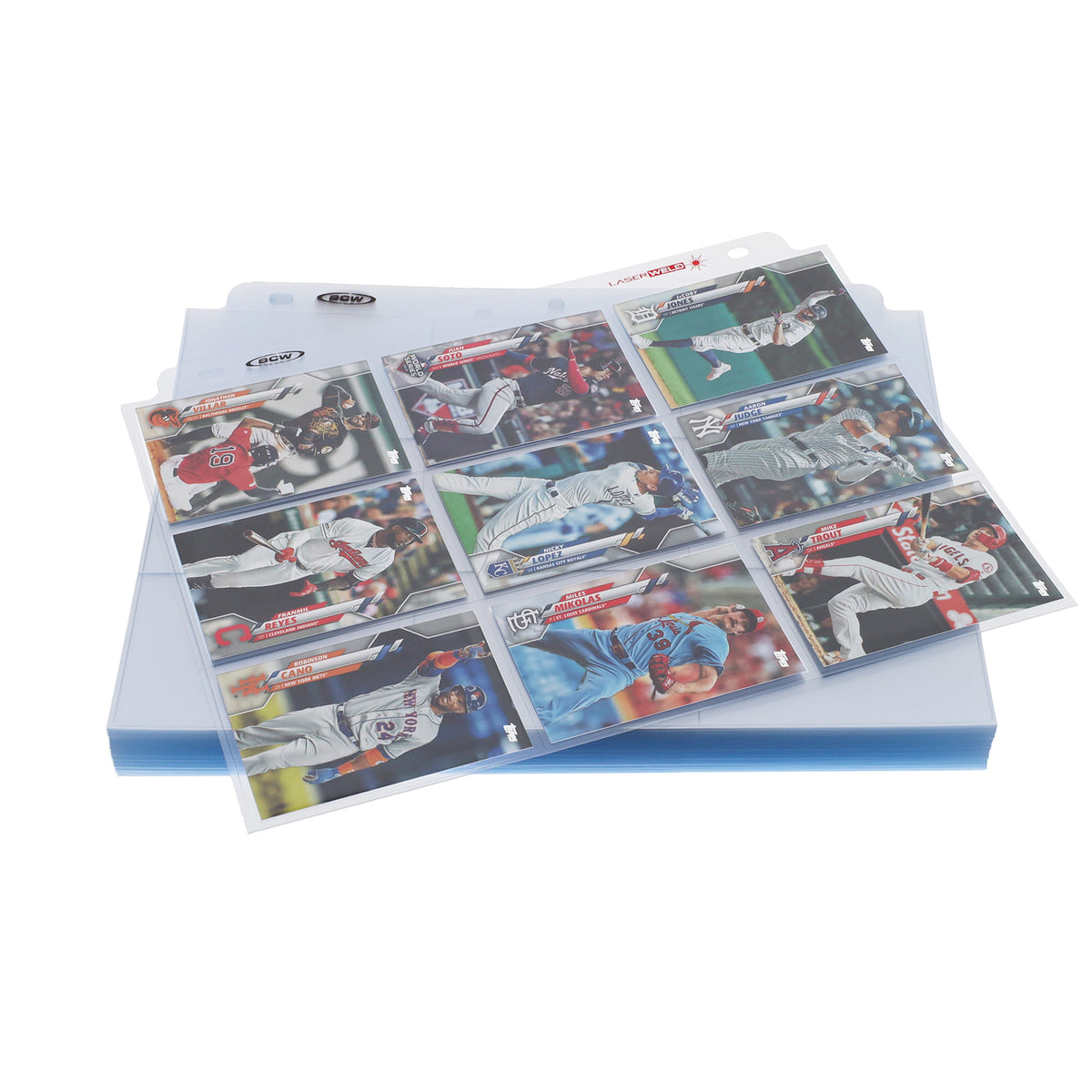 BCW 9-Pocket Trading Card Page - Side Load (100 Count Box) – front product view