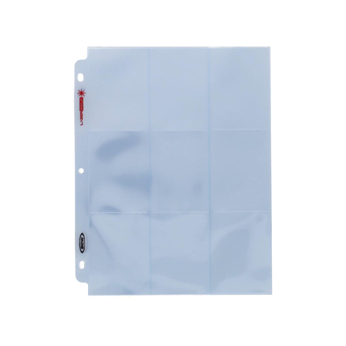 BCW 9-Pocket Trading Card Page - Side Load (50ct. Pack) – front product view