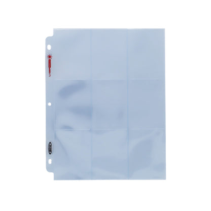 BCW 9-Pocket Trading Card Page - Side Load (50ct. Pack) – front product view