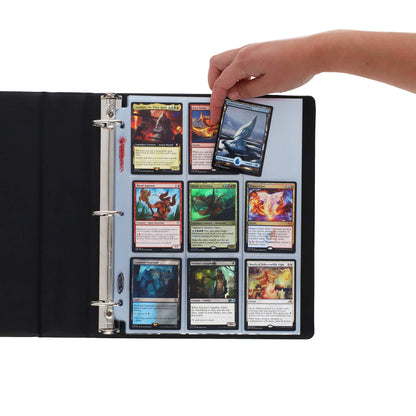 BCW 9-Pocket Trading Card Page - Side Load (100 Count Box) – in-use view