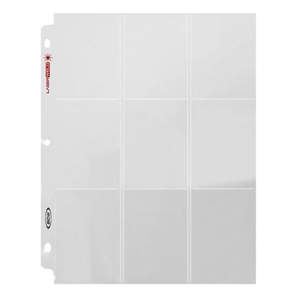 BCW 9-Pocket Trading Card Page - Side Load (50ct. Pack) – front product view