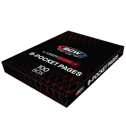 BCW Laserweld 9-Pocket Page (100 Count. Box) – closed view