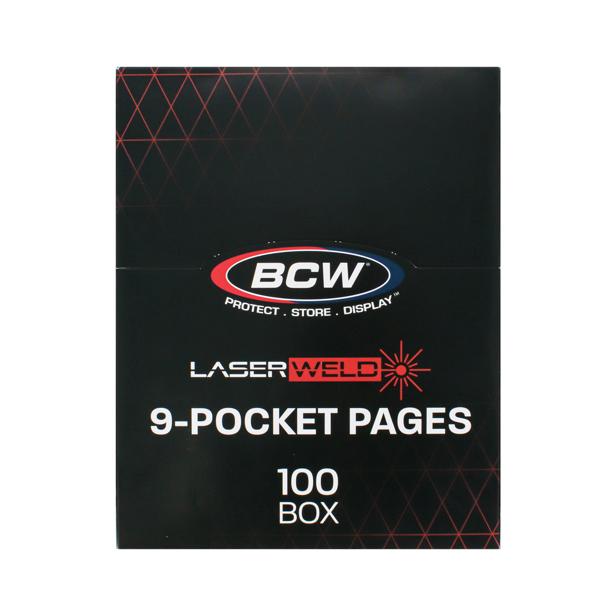 BCW Laserweld 9-Pocket Page (100 Count. Box) – front product view