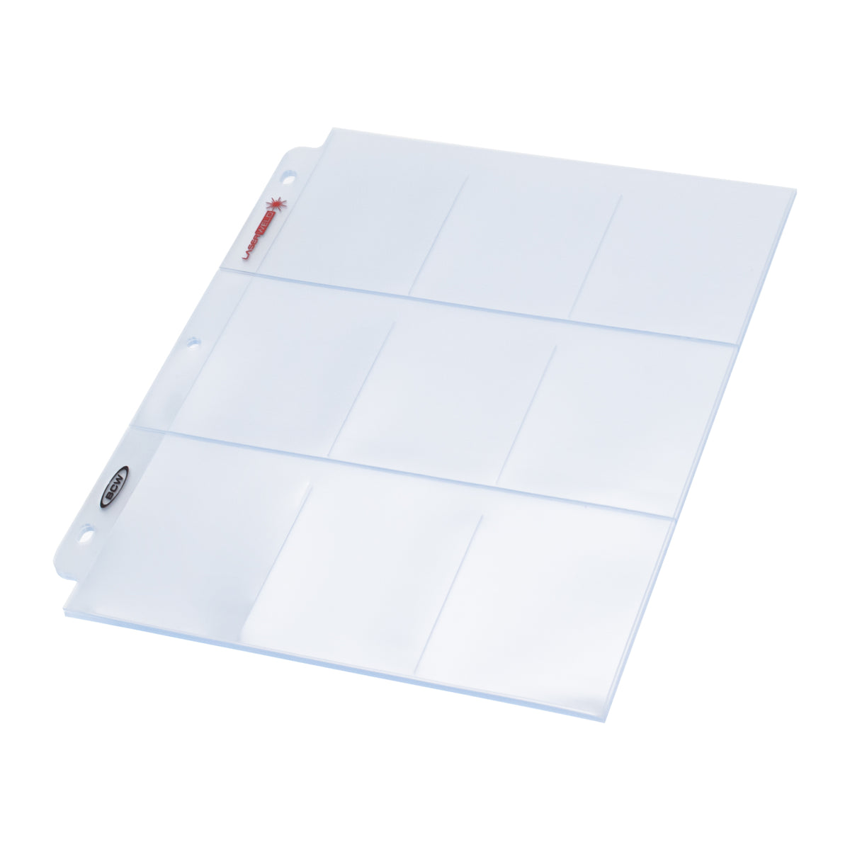 BCW 9-Pocket Trading Card Sleeve Page (50 Count Pack) – front product view