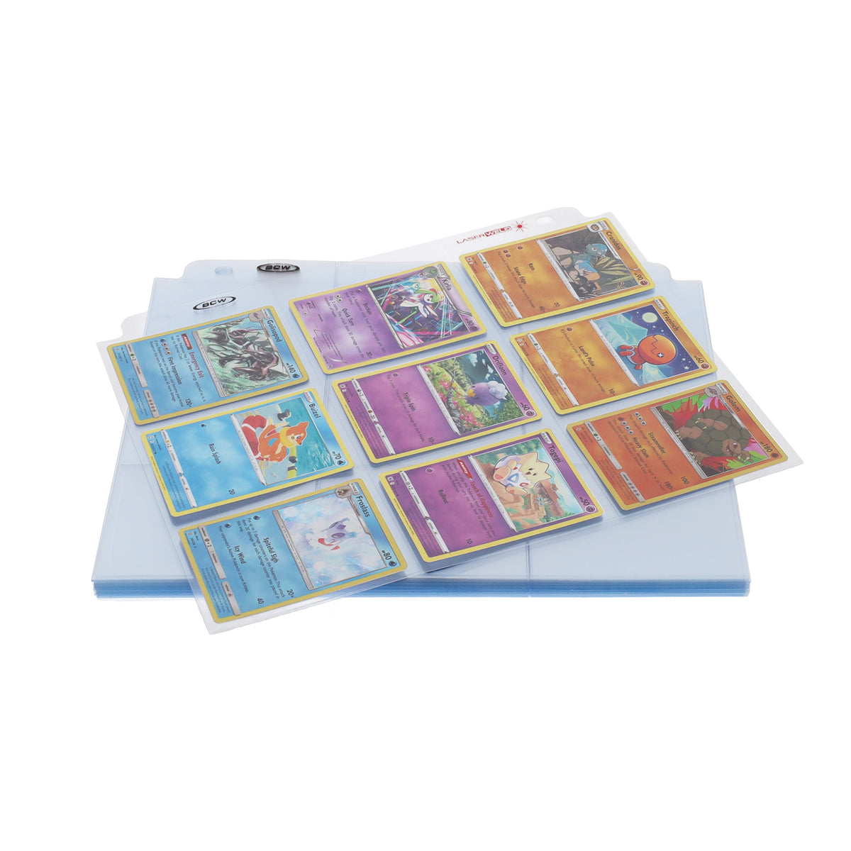 BCW 9-Pocket Trading Card Sleeve Page (50 Count Pack) – front product view