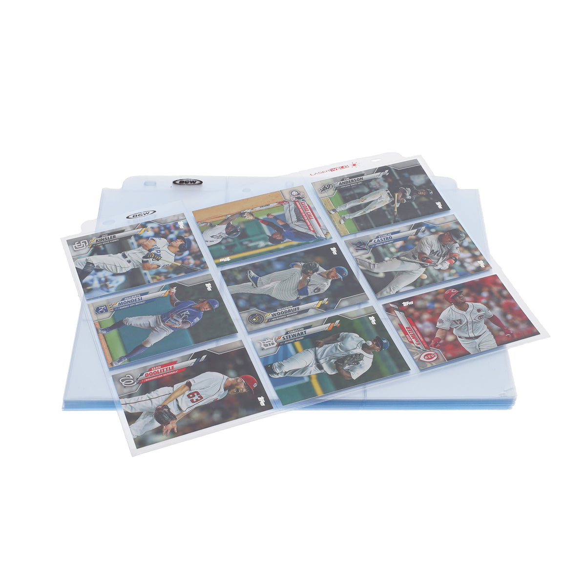 BCW 9-Pocket Trading Card Sleeve Page (50 Count Pack) – front product view