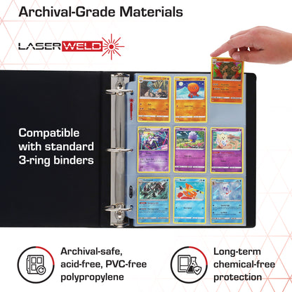 BCW Laserweld 9-Pocket Page (100 Count. Box) – dimensions and specifications