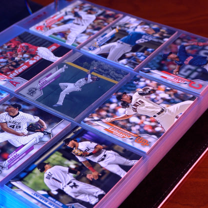 BCW 9-Pocket Trading Card Sleeve Page (50 Count Pack) – in-use view