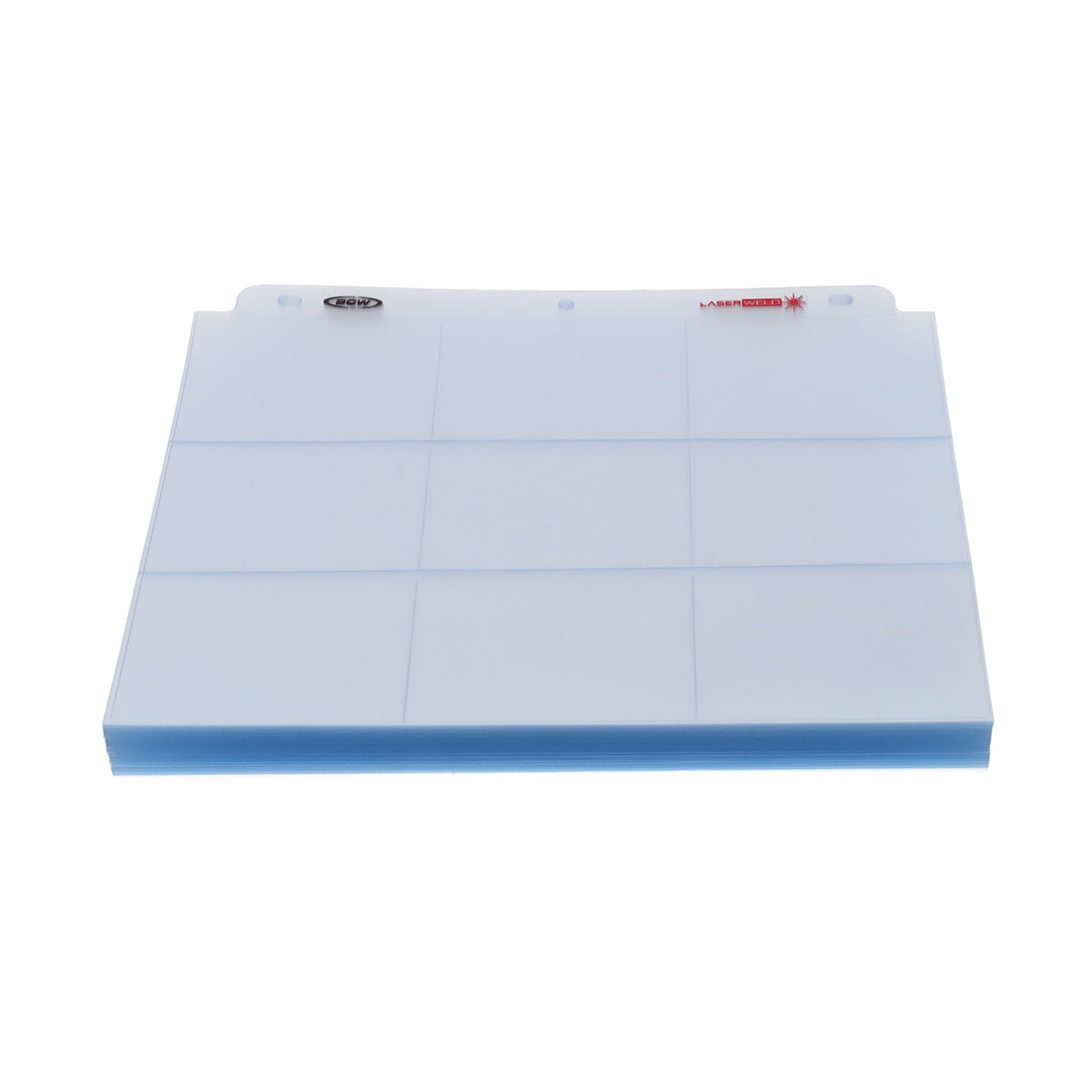 BCW 9-Pocket Trading Card Page - Side Load (100 Count Box) – front product view