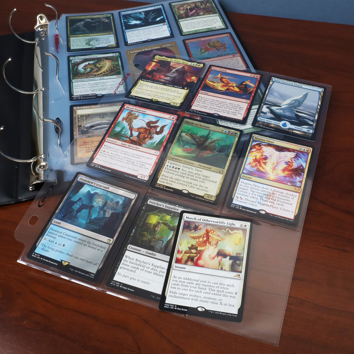 BCW 9-Pocket Trading Card Page - Side Load (100 Count Box) – front product view
