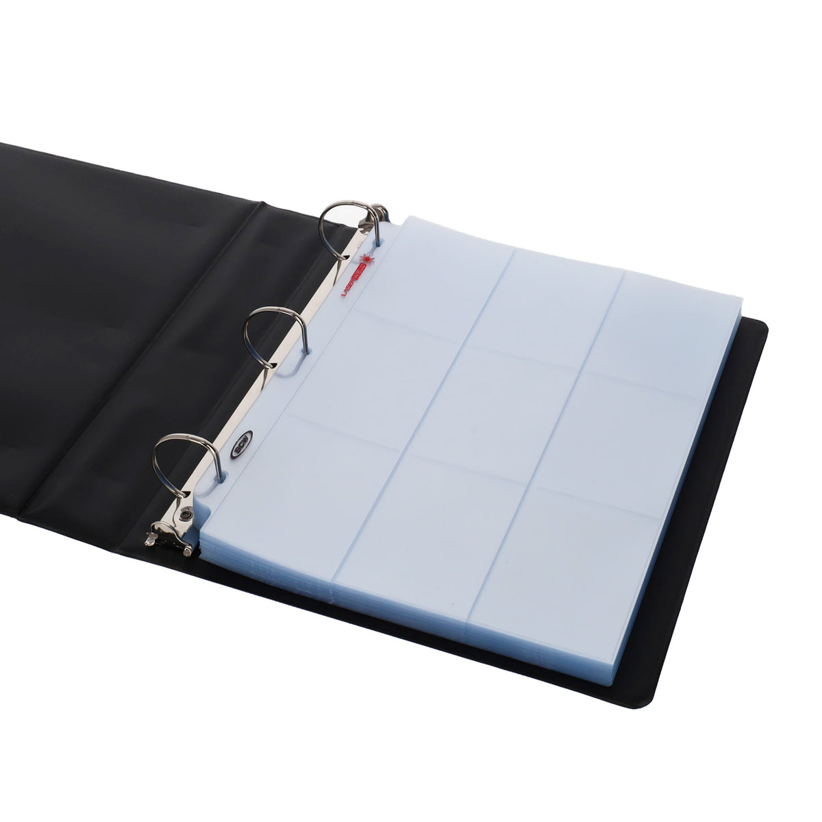 BCW 9-Pocket Trading Card Page - Side Load (50ct. Pack) – angled view