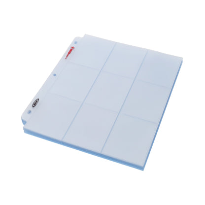 BCW 9-Pocket Trading Card Page - Side Load (50ct. Pack) – angled view