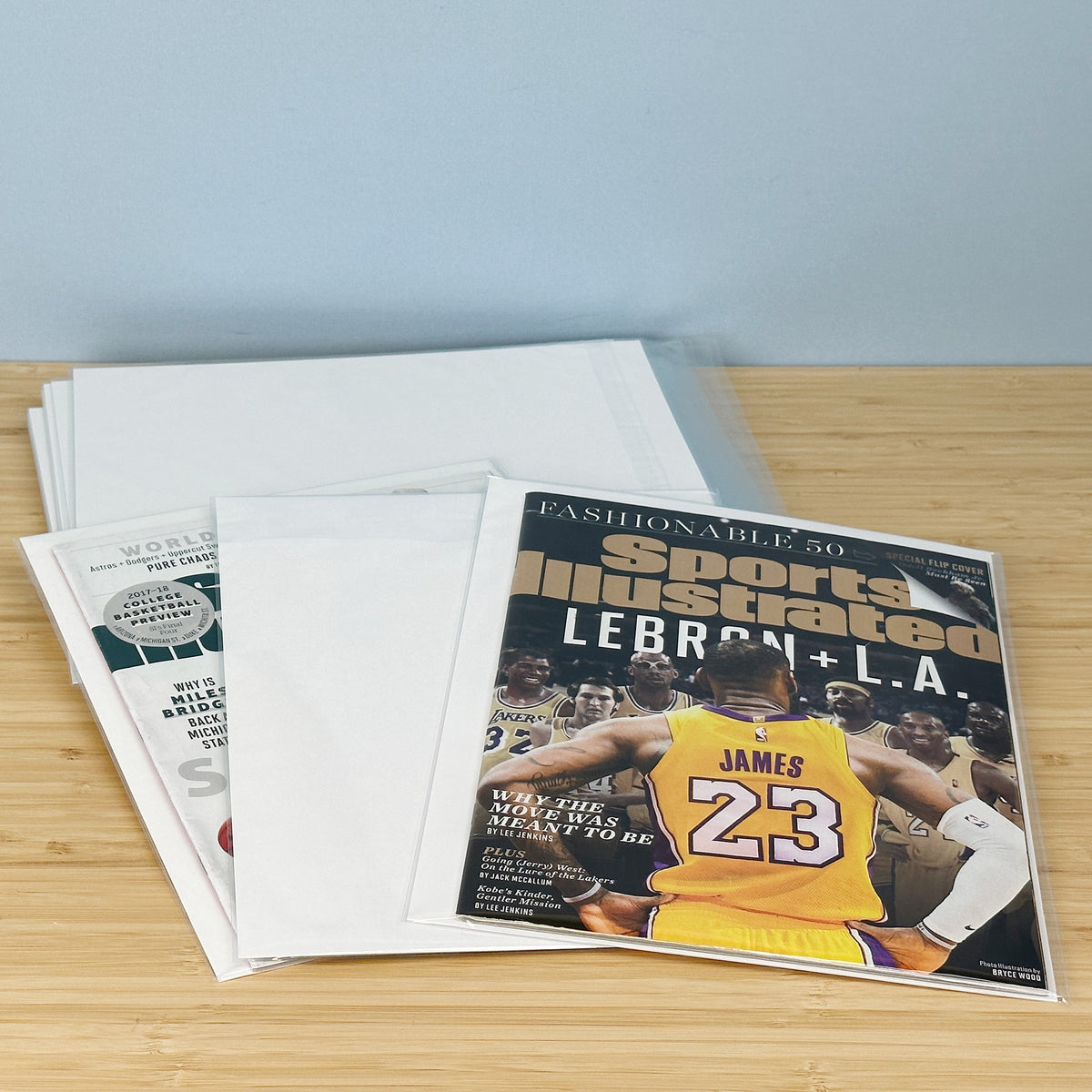 BCW Premade Resealable Magazine Bag and Board – front product view