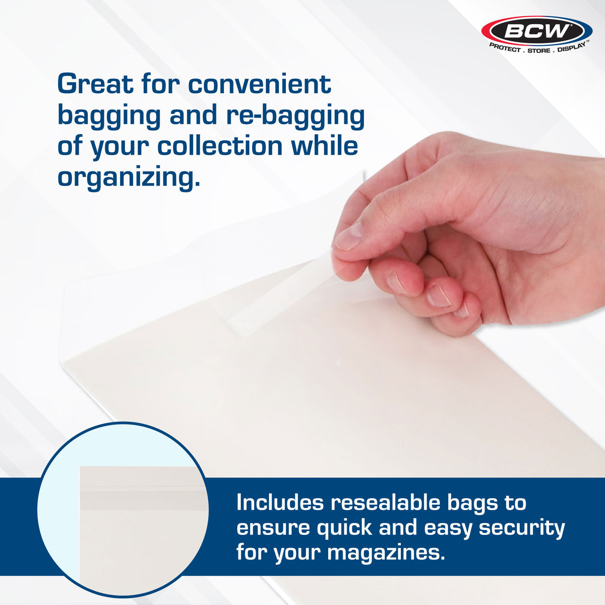 BCW Premade Resealable Magazine Bag and Board – dimensions and specifications