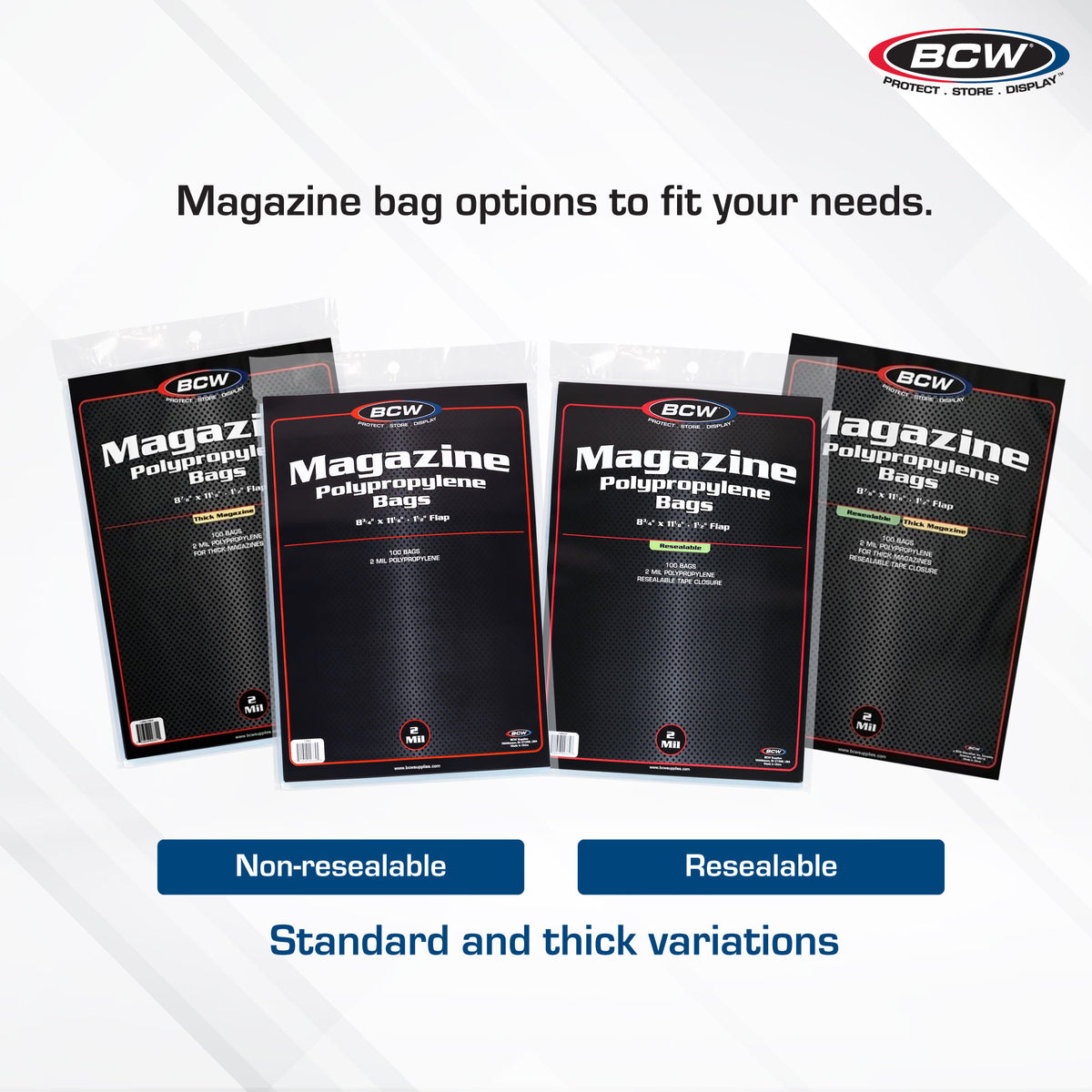 BCW Magazine Bags – dimensions and specifications