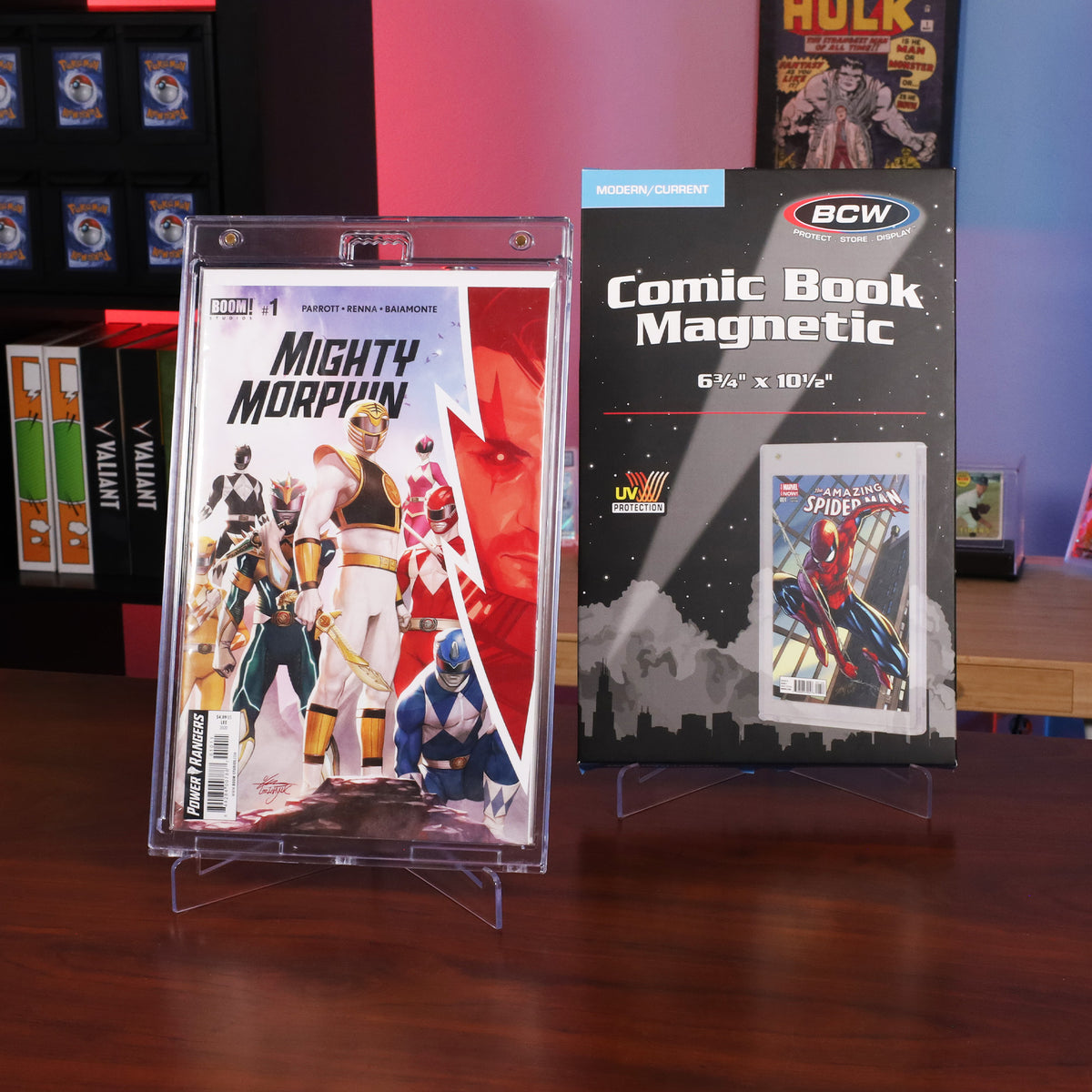 BCW Magnetic Comic Book Holder - Current – in-use view