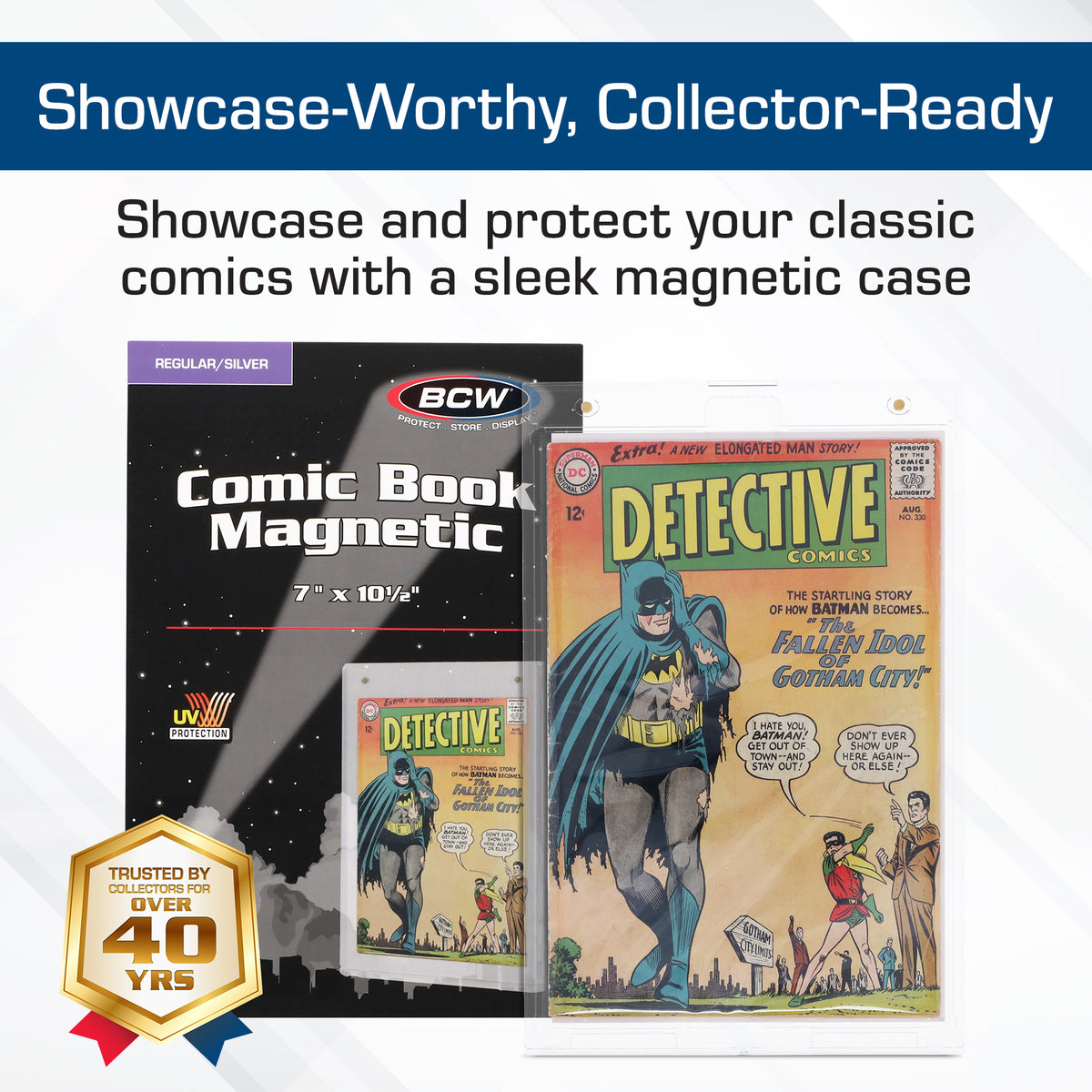 BCW Magnetic Comic Book Holder - Silver – dimensions and specifications