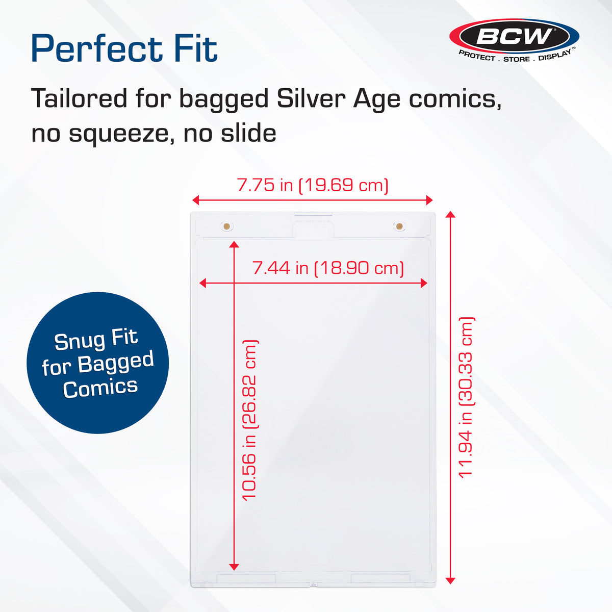 BCW Magnetic Comic Book Holder - Silver – dimensions and specifications